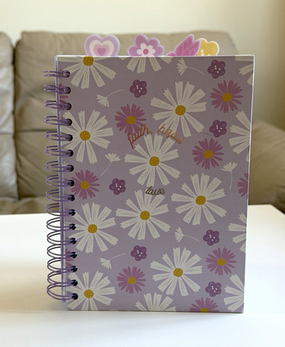 Purple floral spiral bound - floral,