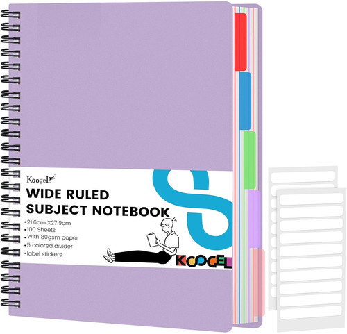 Spiral notebook with tabs - notebook,