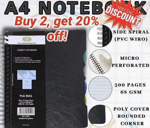 300 pages notebook with - notebook,