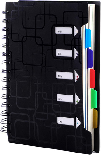 Notebook with dividers - with,