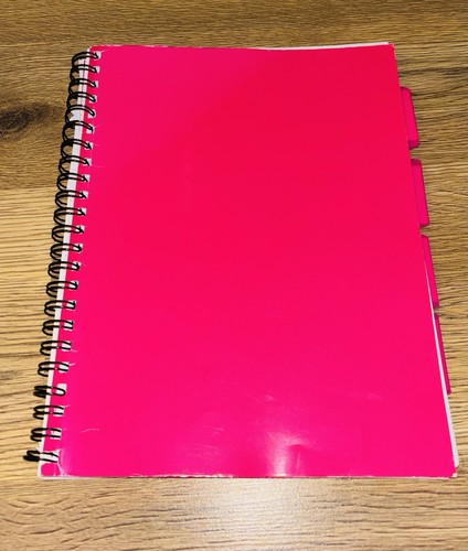 Wilko project book pink - book,