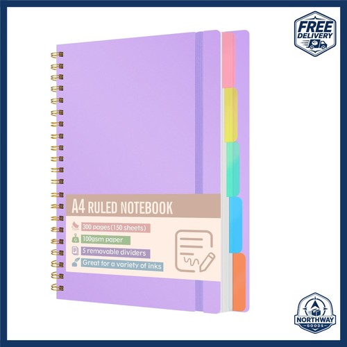 Durable lined notebook with - a4,