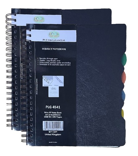 Subject notebook with 4 - with,
