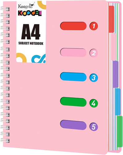 Ruled notebook pink spiral - notebook,