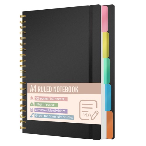 Xnegau lined notebook with - a4,