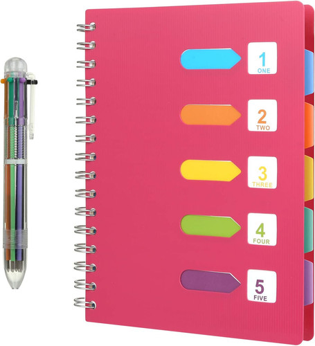 Spiral notebook with 5 - a5,