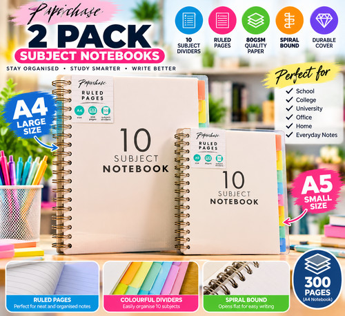 Pack subject notebooks - pack,