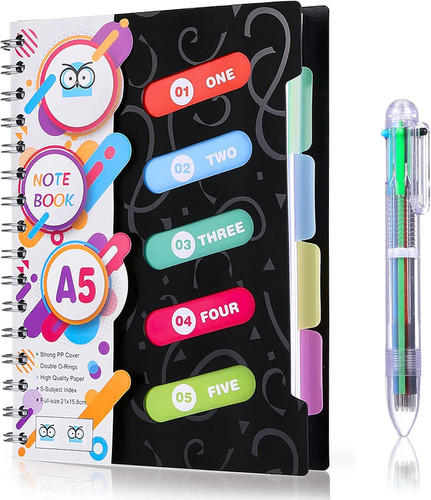 Notebook with dividers - dividers, for