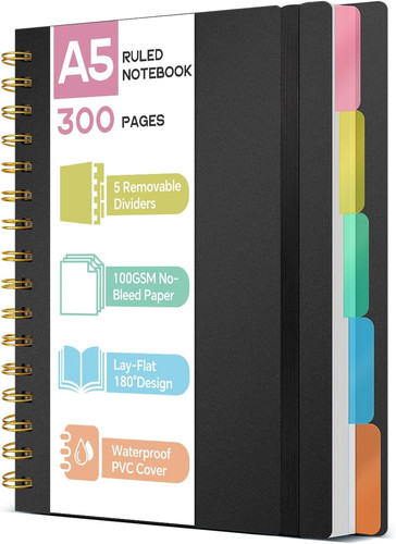 Notebook with dividers - a5,
