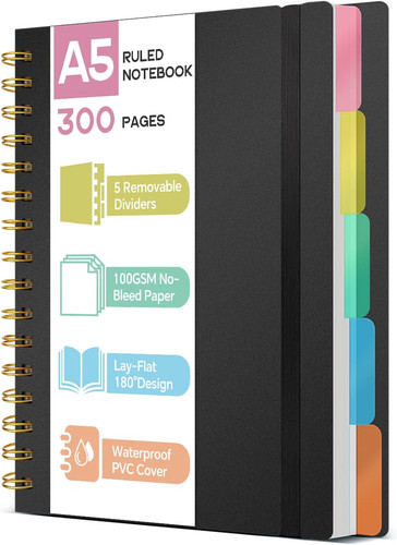 Notebook with dividers 300 - notebook, dividers,