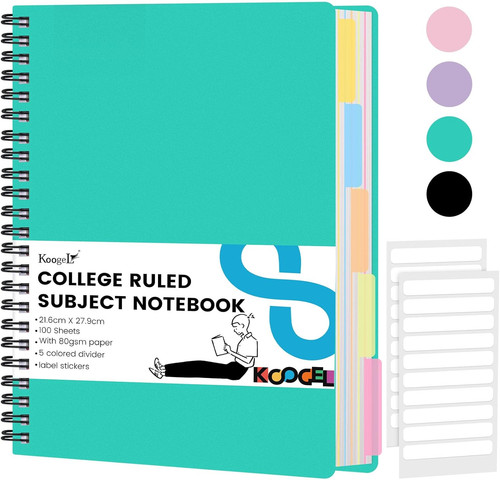 Spiral notebook with tabs - notebook,